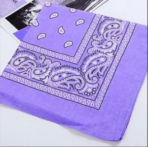 10 x Violet Paisley Bandanas Head Wrap 100% Cotton Neck Scarf Mask Bandana