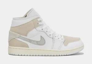 Air Jordan 1 Retro Mid SE Craft Mens Lifestyle Shoes (Beige/Grey)