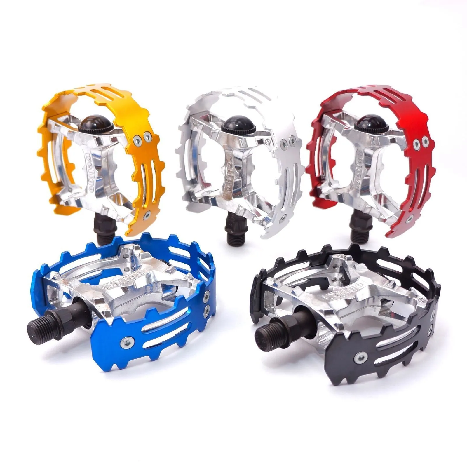 Bear claw Trap Pedals 9/16 Red For BMX Bikes - Live 4 Bikes