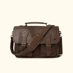 Denver Leather Briefcase | Dark Oak