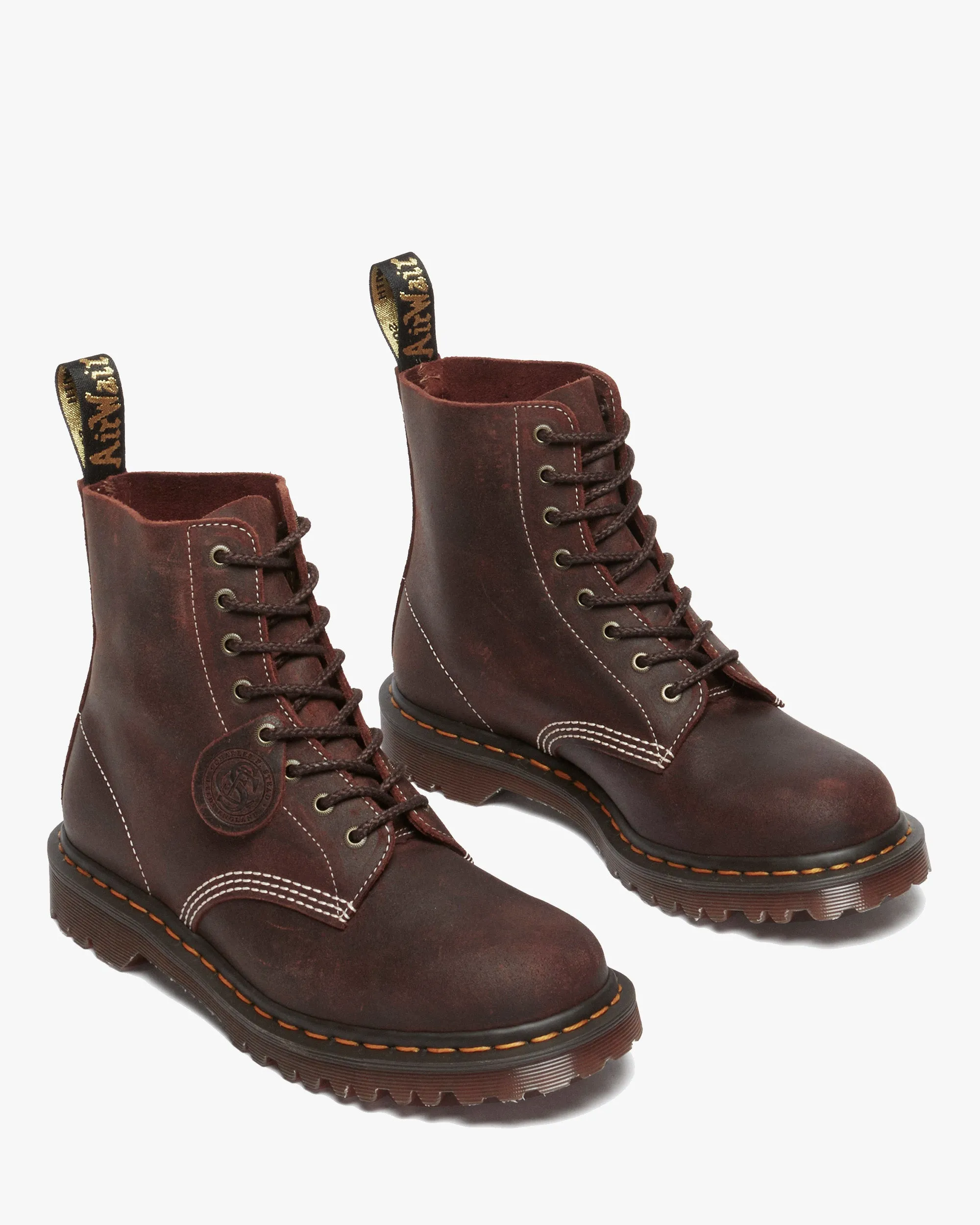 Dr Martens Made In England 1460 Pascal Boots - Rustic Brown Wax Commander