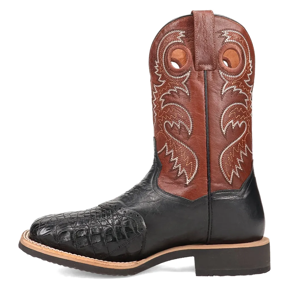 Egan Caiman Square Toe Cowboy Boots