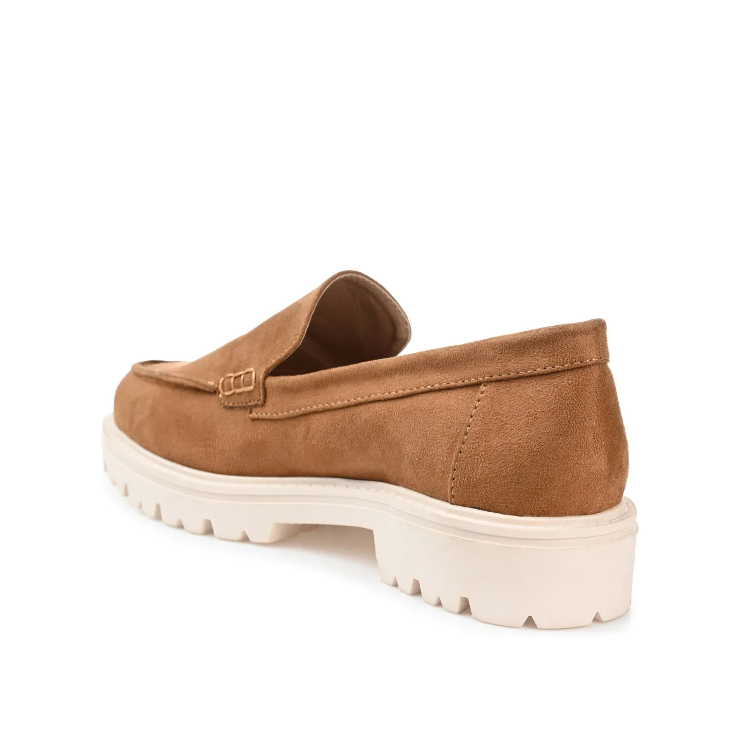 ERIKA FAUX SUEDE LOAFER FLATS IN NARROW