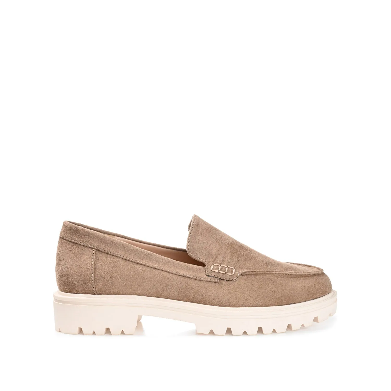 ERIKA FAUX SUEDE LOAFER FLATS IN NARROW