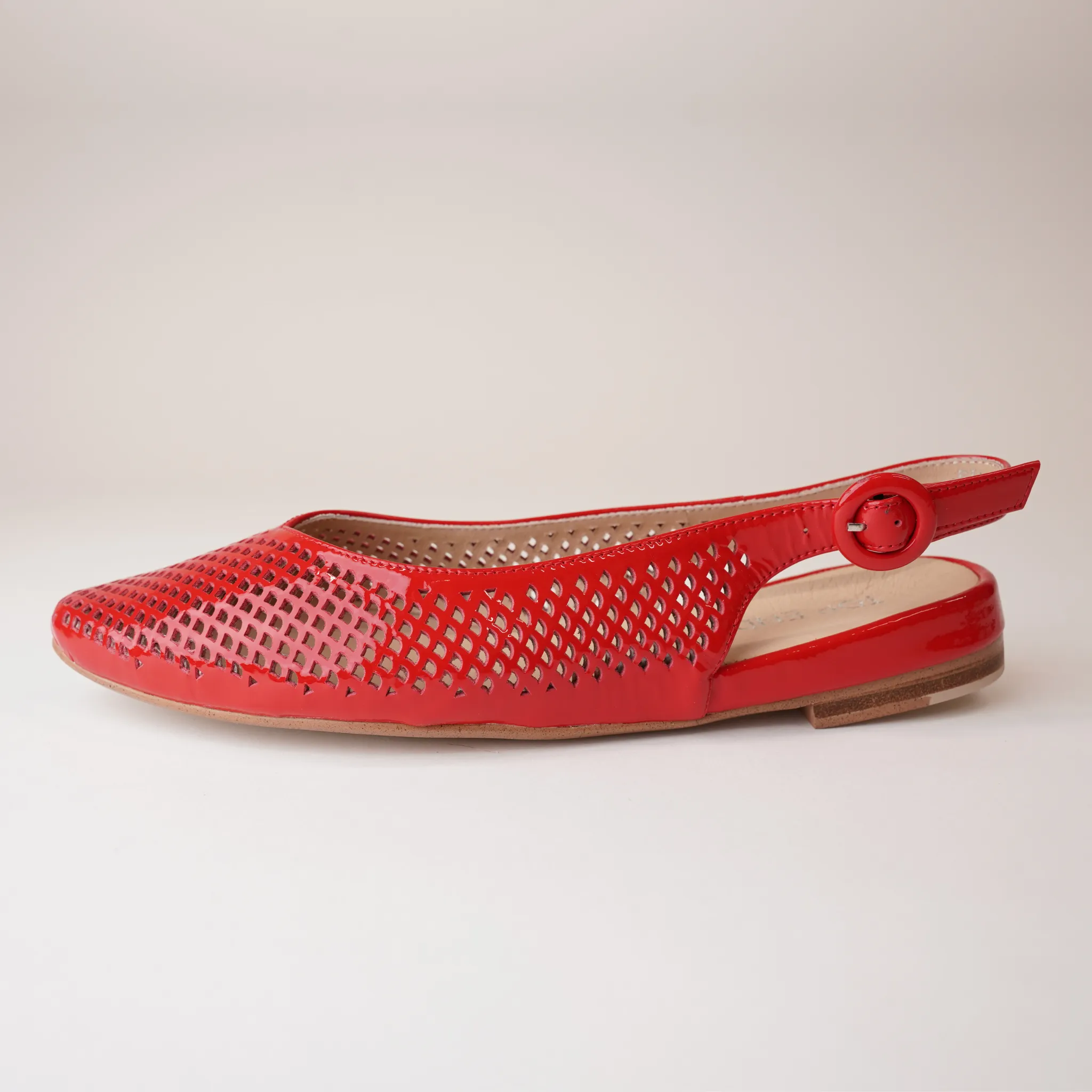 Filone Red Patent Leather Flats