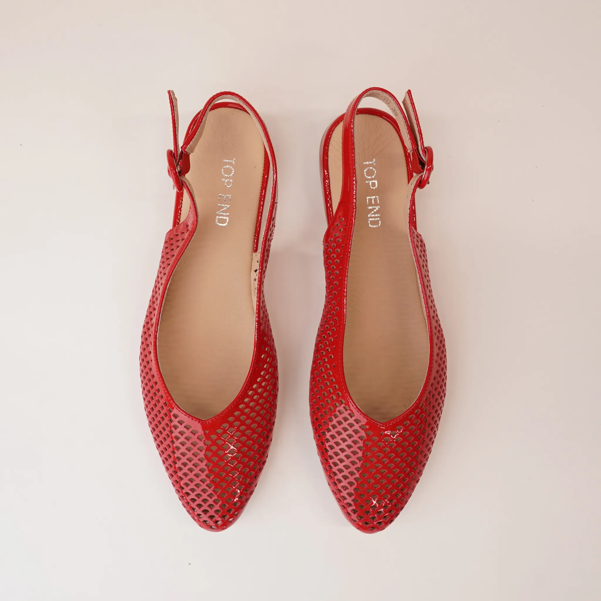 Filone Red Patent Leather Flats