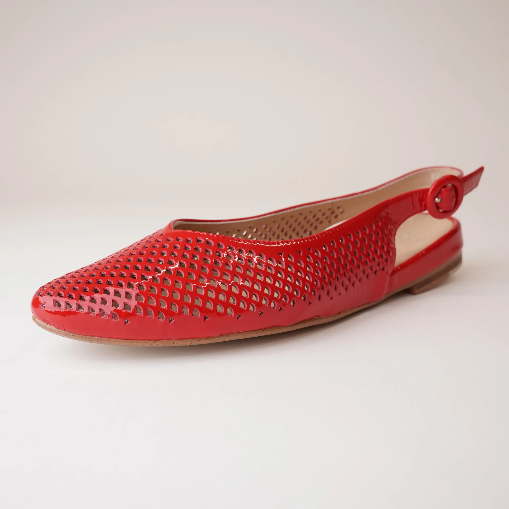 Filone Red Patent Leather Flats