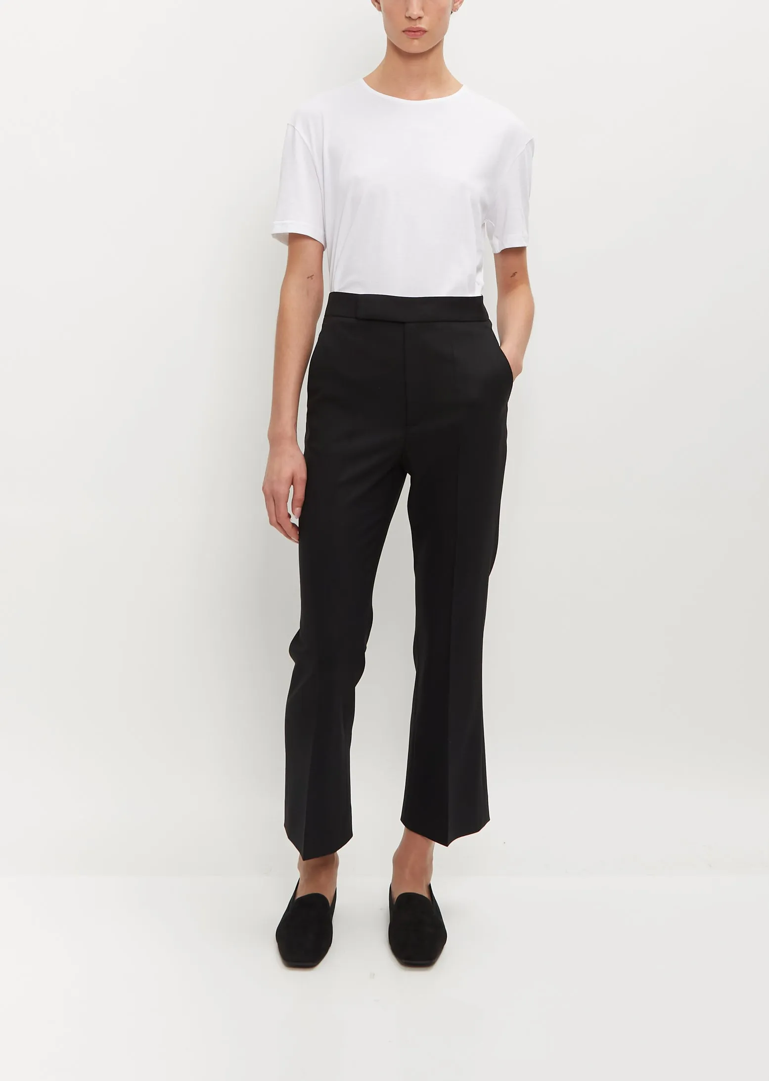 High Waisted Crop Trouser