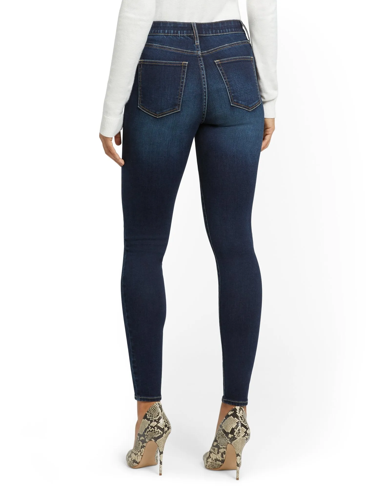 High-Waisted Curvy Skinny Jeans