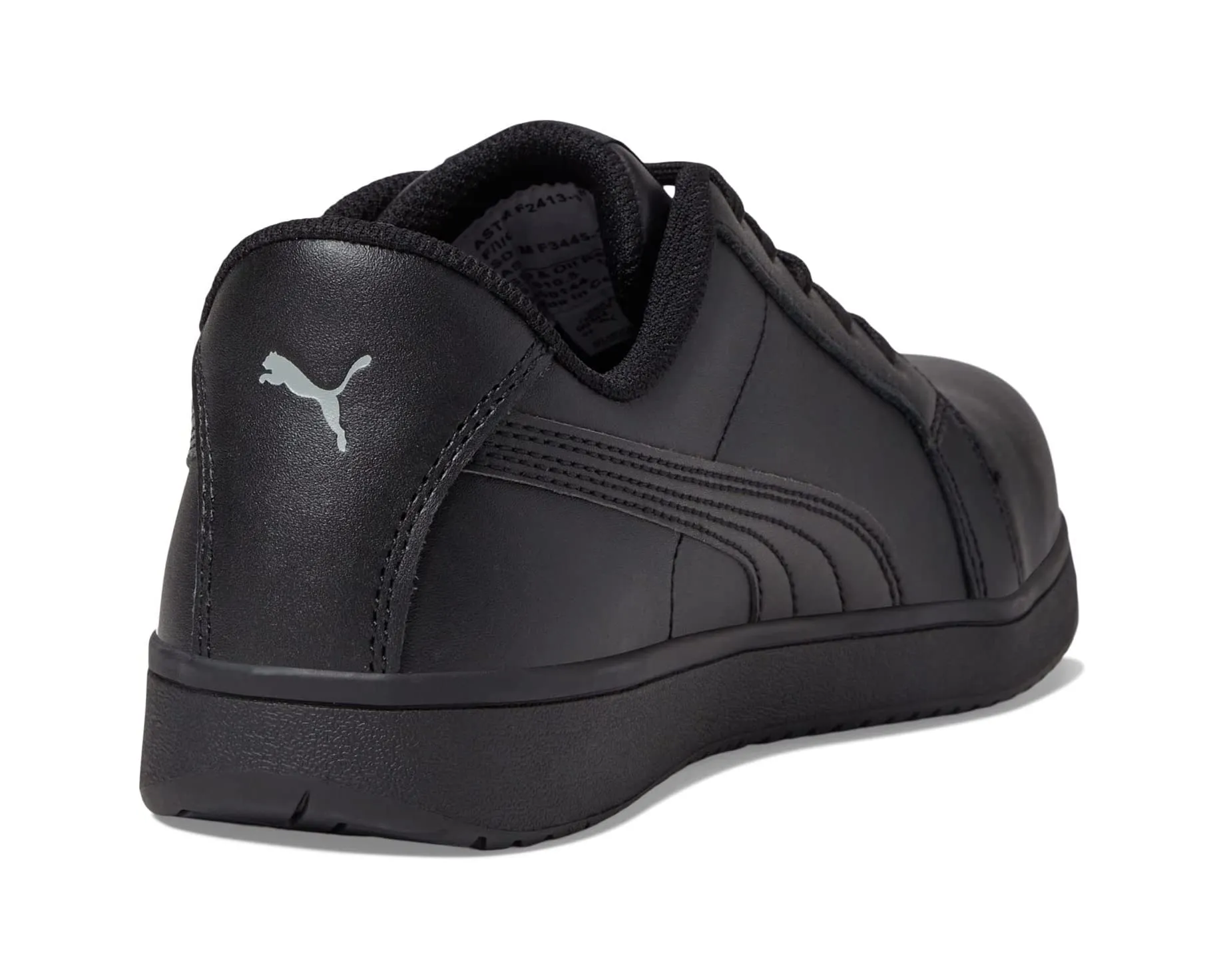 Iconic Leather ASTM SD PUMA Safety Sneakers, Black