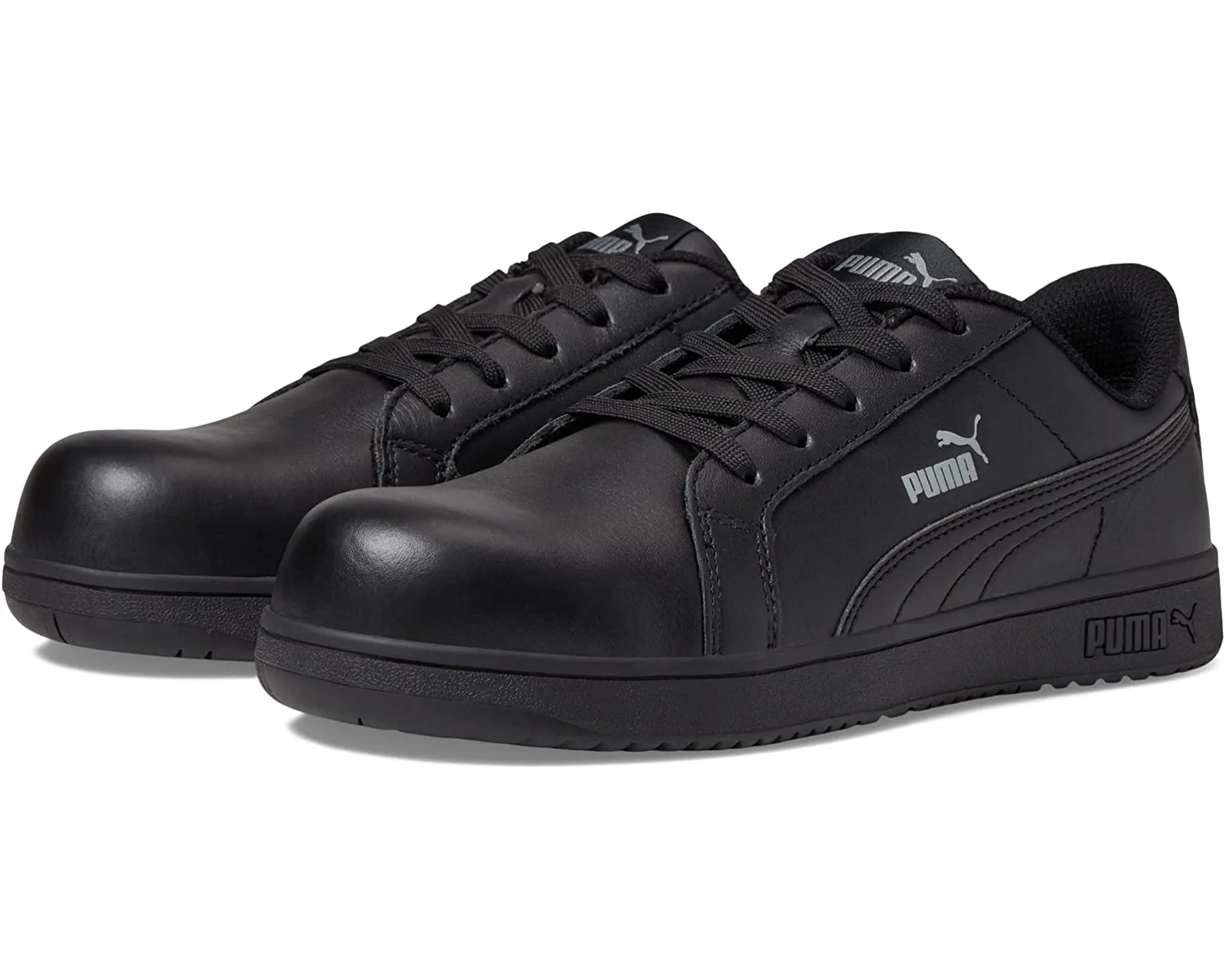 Iconic Leather ASTM SD PUMA Safety Sneakers, Black