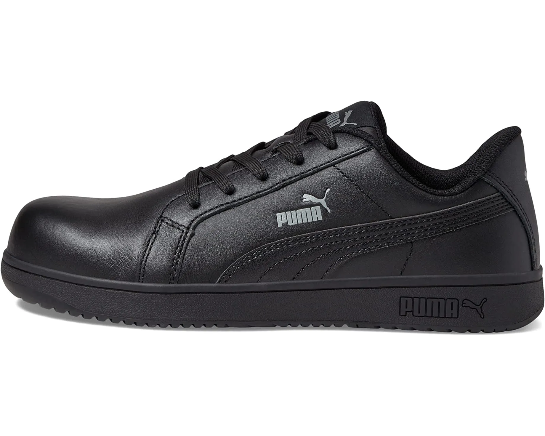 Iconic Leather ASTM SD PUMA Safety Sneakers, Black