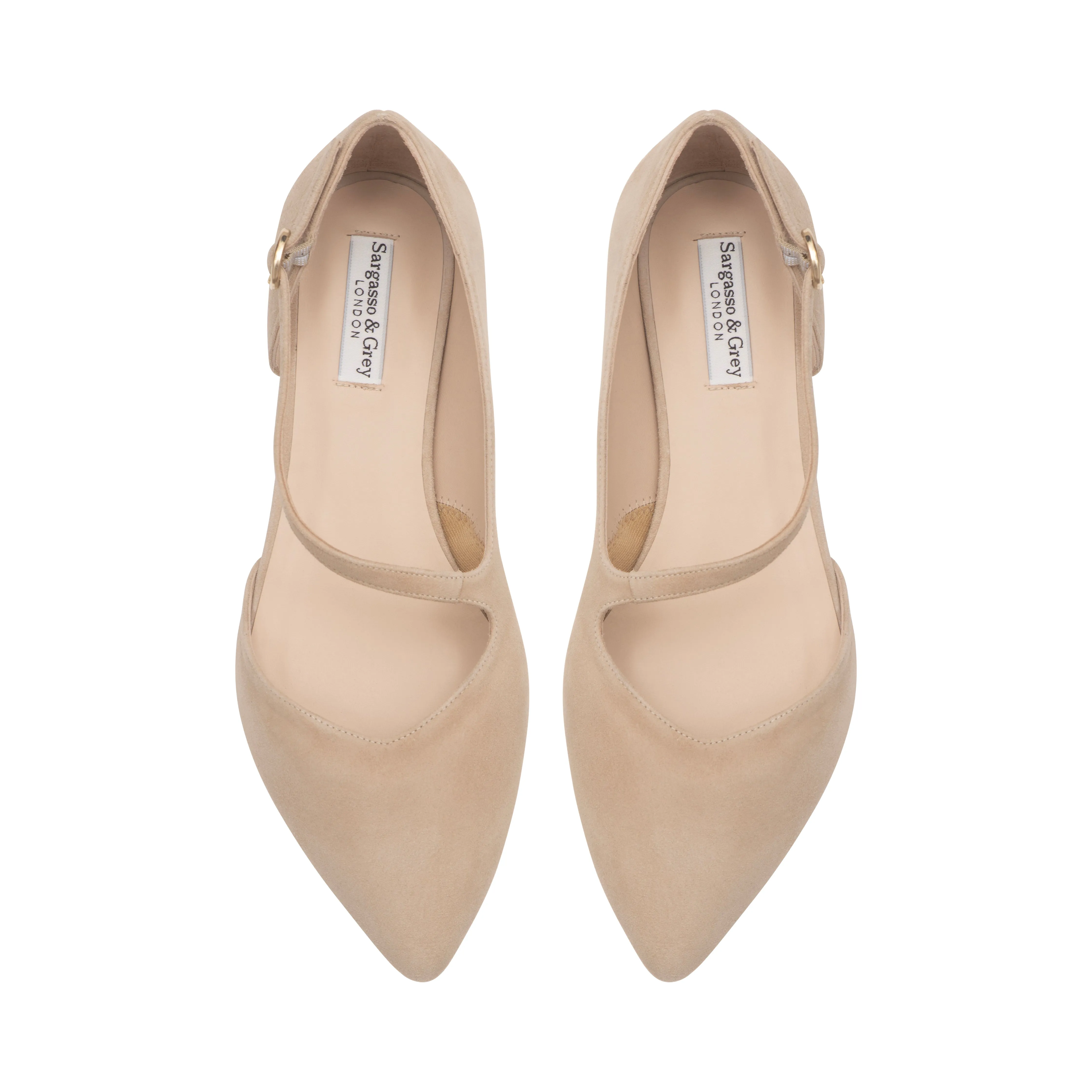 Indy Extra-Wide Fit Flats - Taupe Suede