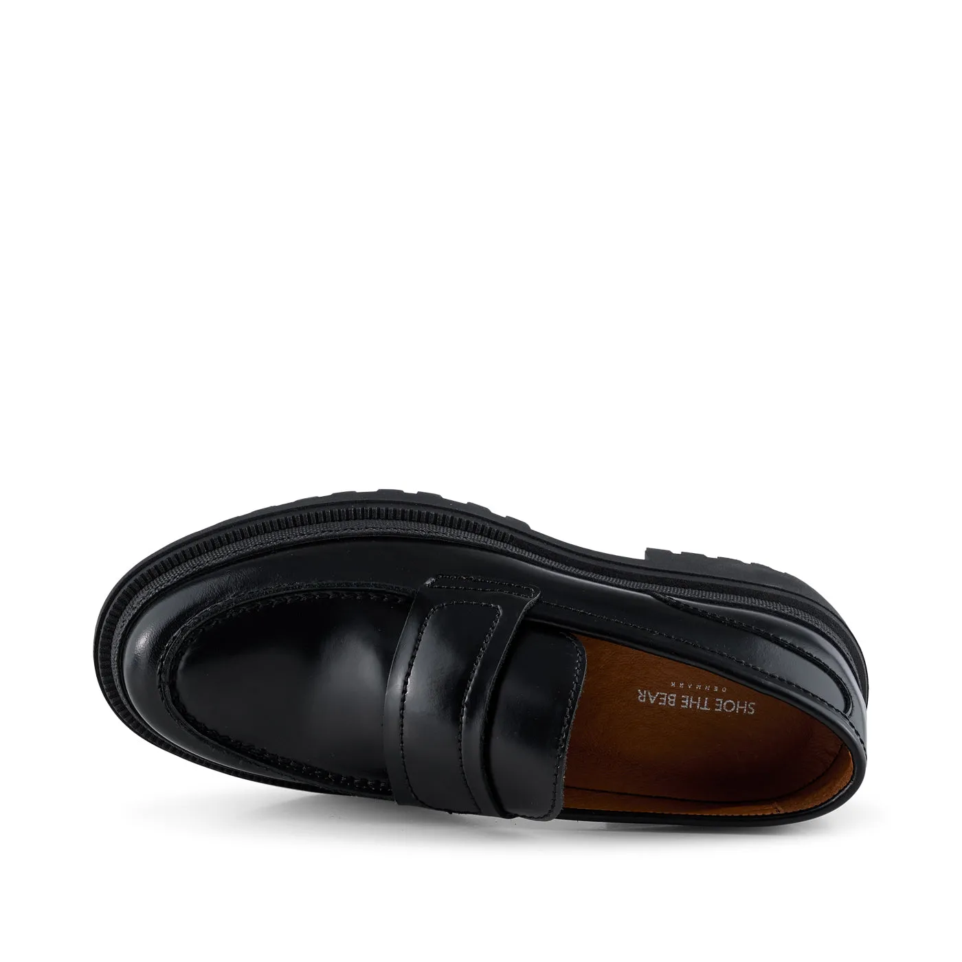 Iona loafer læder  - BLACK POLIDO HIGH SHINE