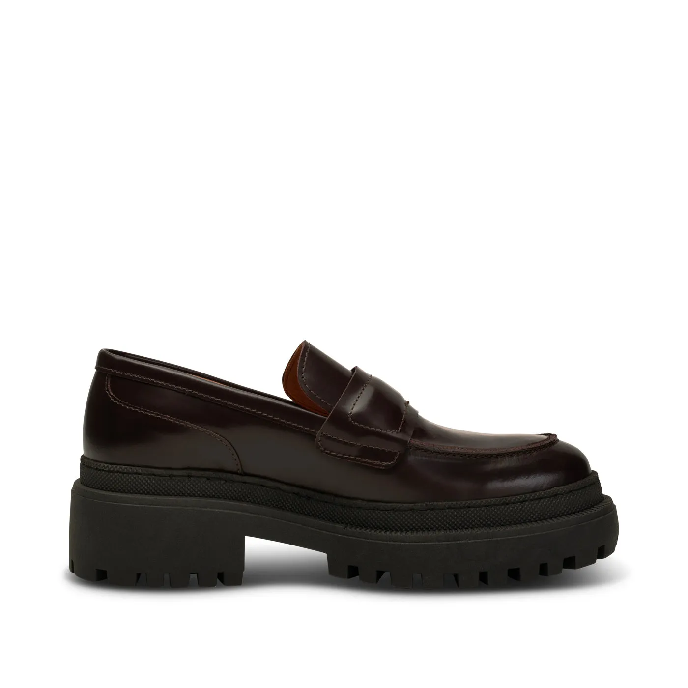 Iona loafer læder  - BORDEUX HIGH SHINE