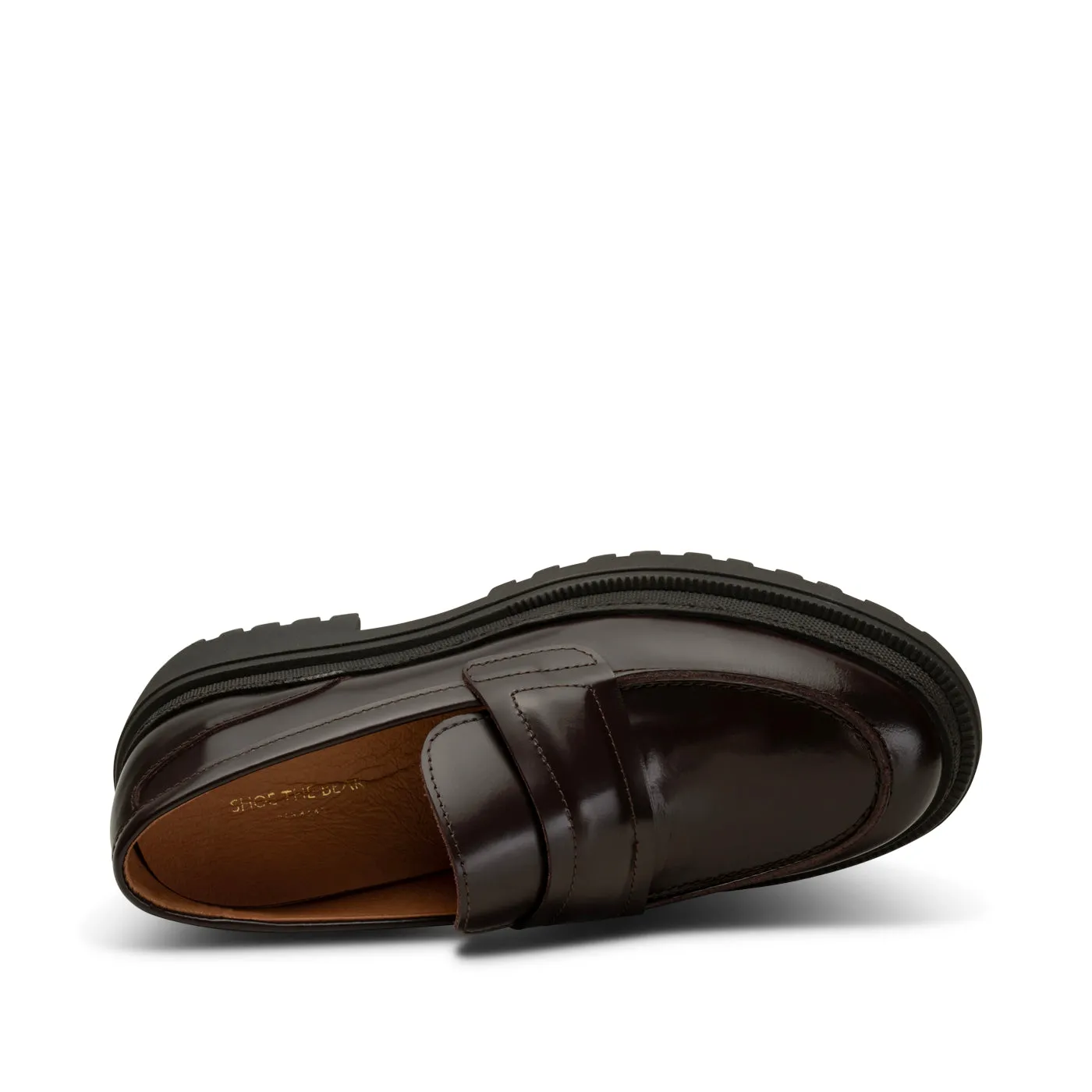 Iona loafer læder  - BORDEUX HIGH SHINE