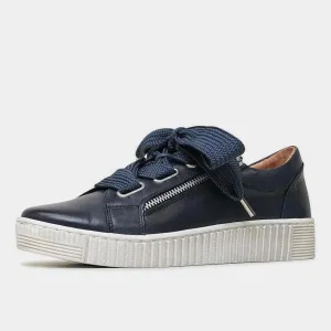 Jovi Navy Leather Sneakers