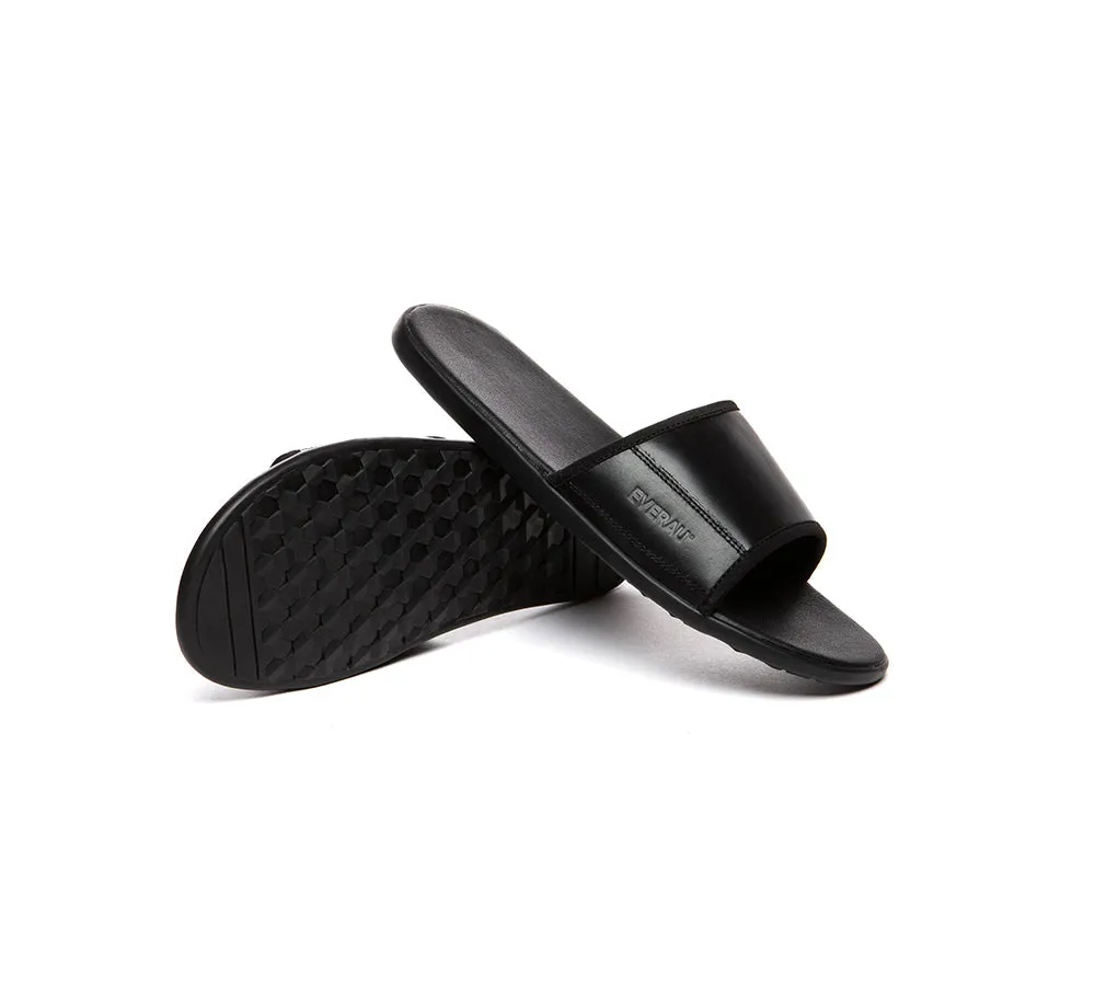 Men Leather Slip-on Ultra Soft Summer Slides Andy