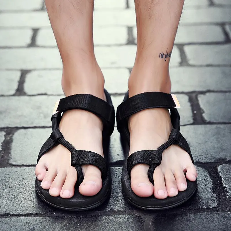 Men strap summer beach water flip flops