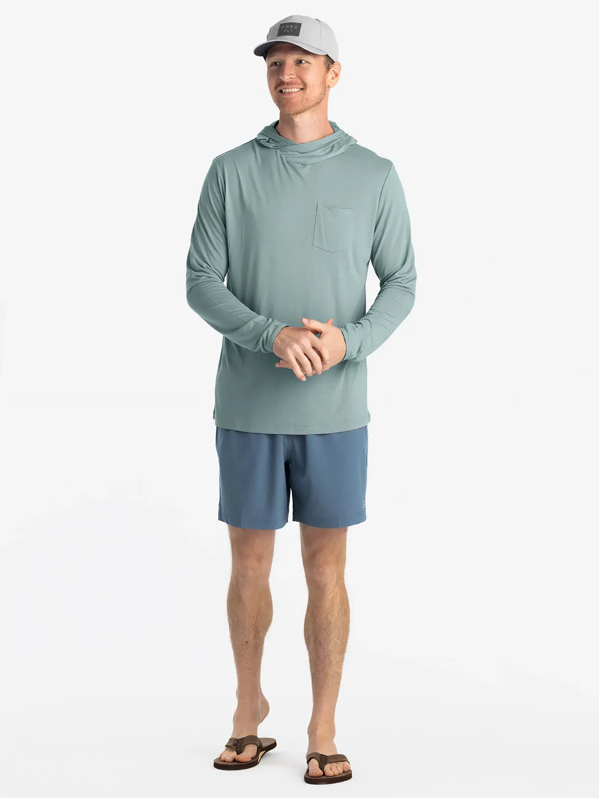 Men's Bamboo Lightweight Hoodie - Sabal Green