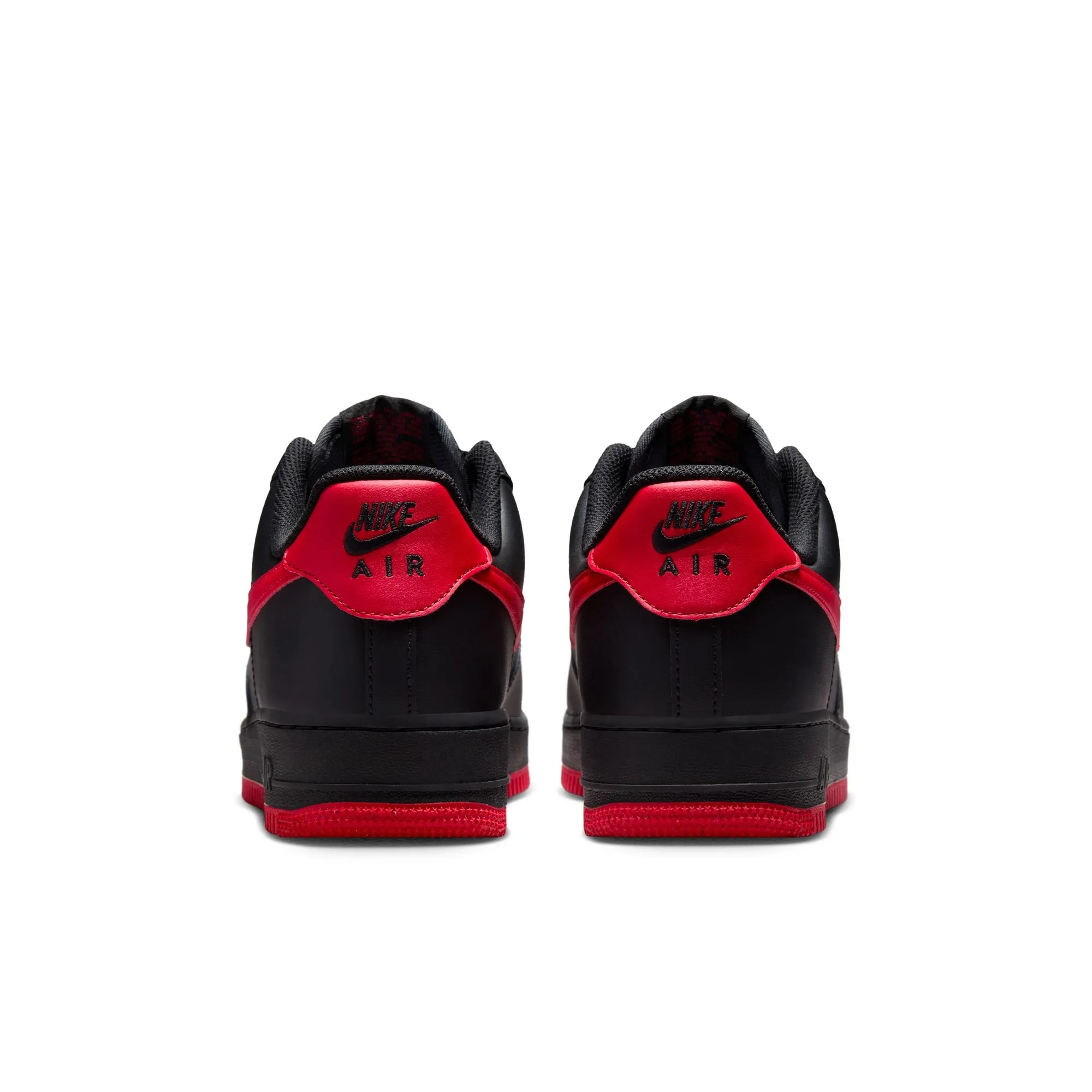 Men's Nike Air Force 1 '07 - BLACK/UNIVERSITY RED-BLACK