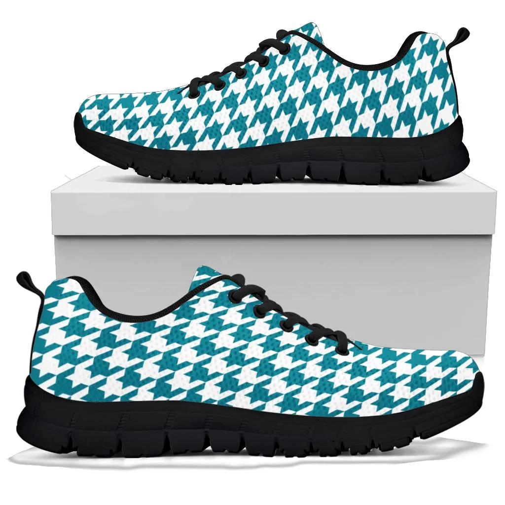 Mesh Sneakers Teal on White_HT