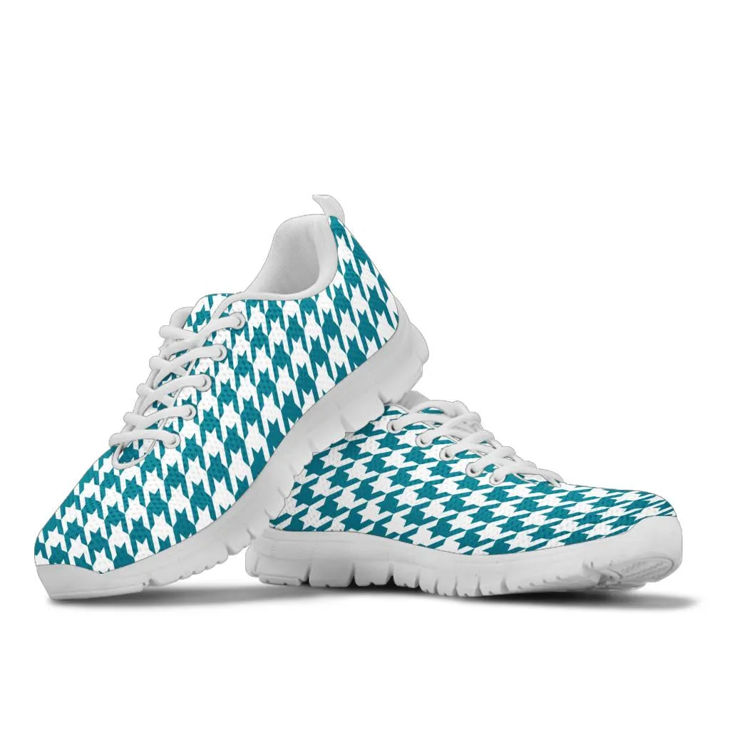 Mesh Sneakers Teal on White_HT