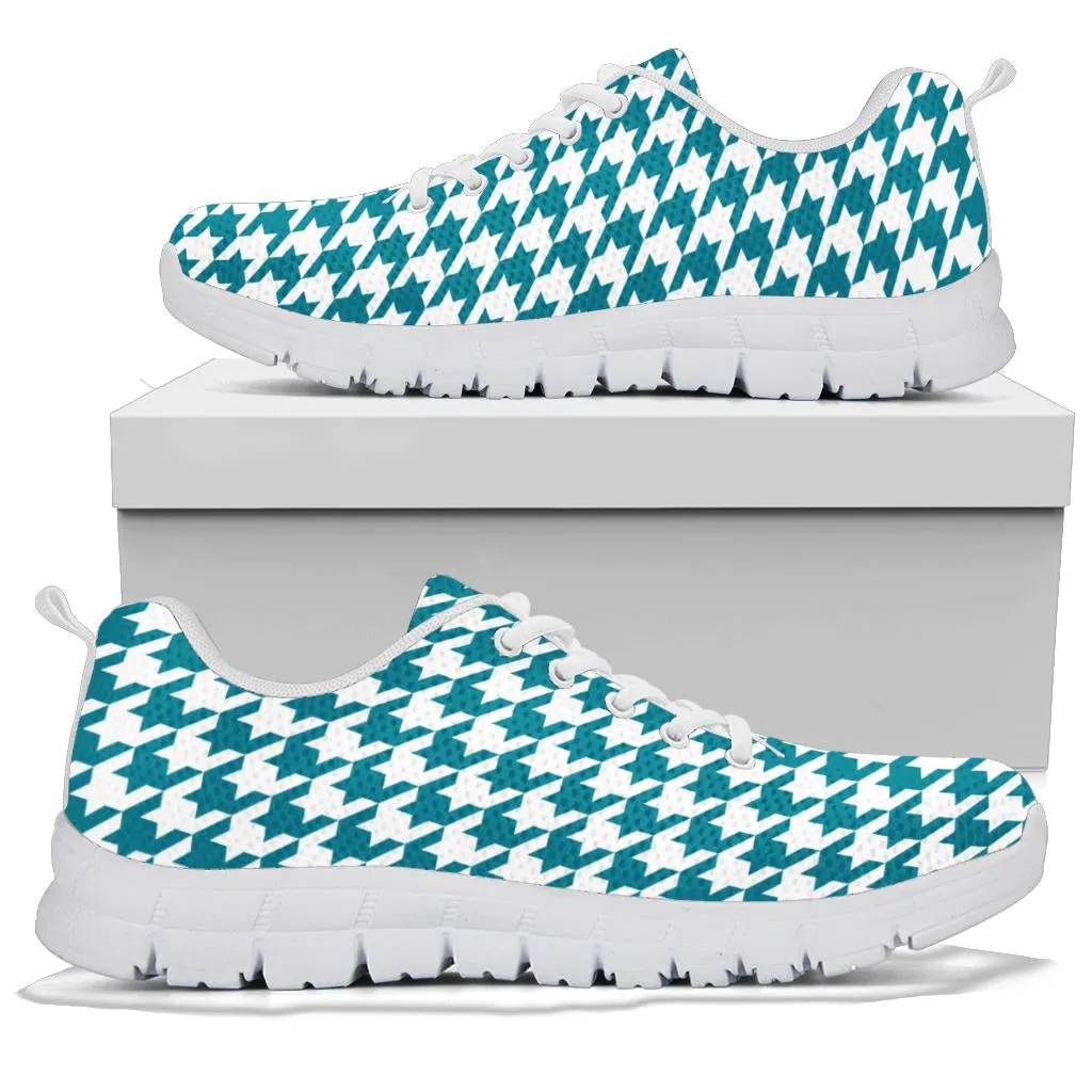 Mesh Sneakers Teal on White_HT