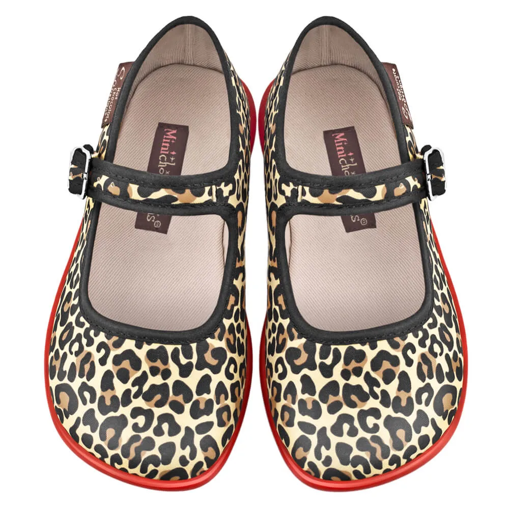 Mini Chocolaticas® Leopard Girls Mary Jane Flat