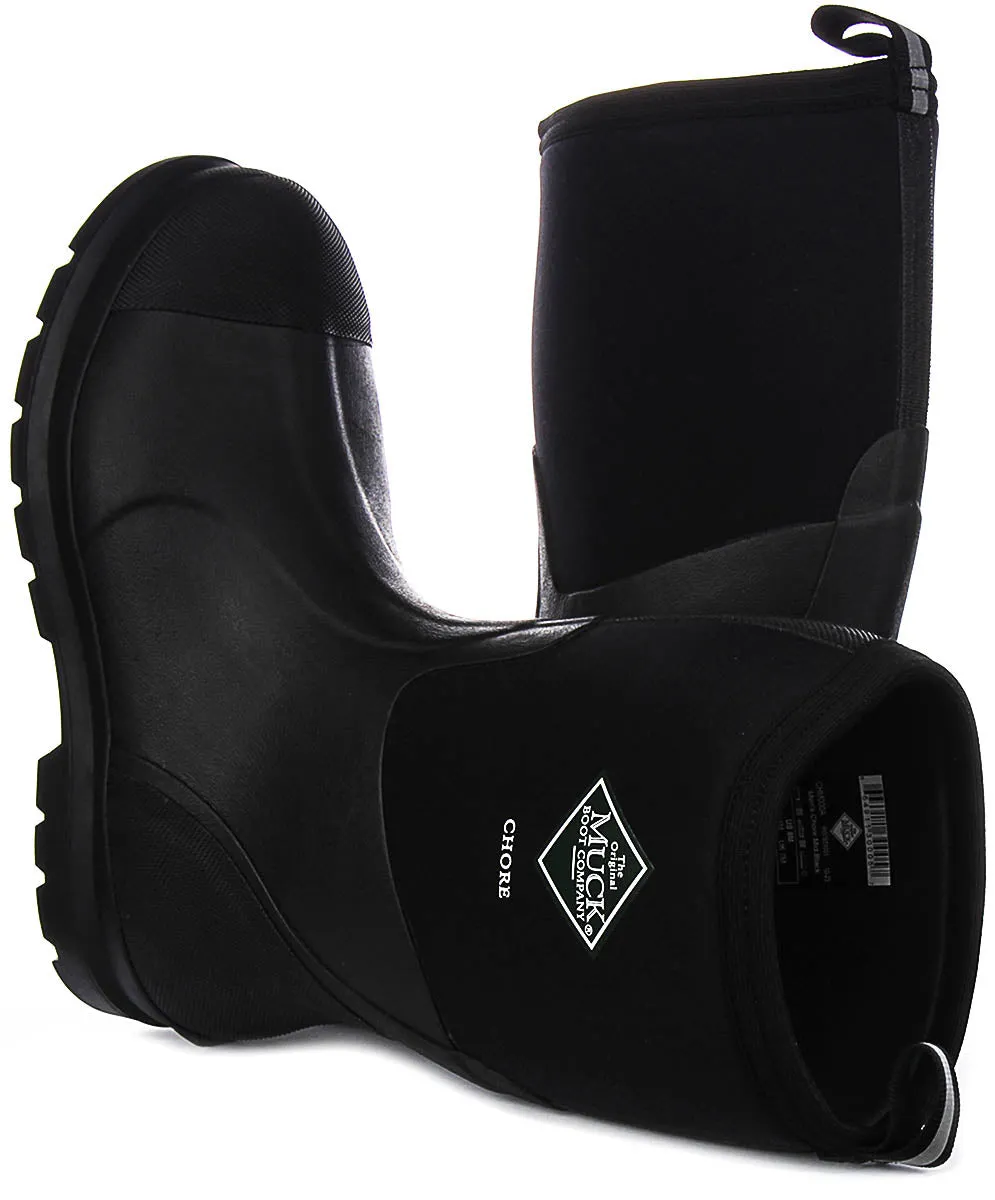 Muck M Chore Mid Boots In Black For Men