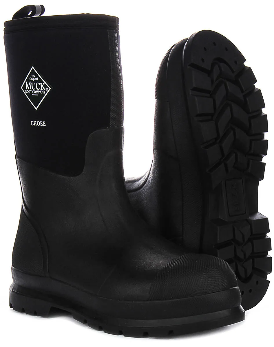 Muck M Chore Mid Boots In Black For Men