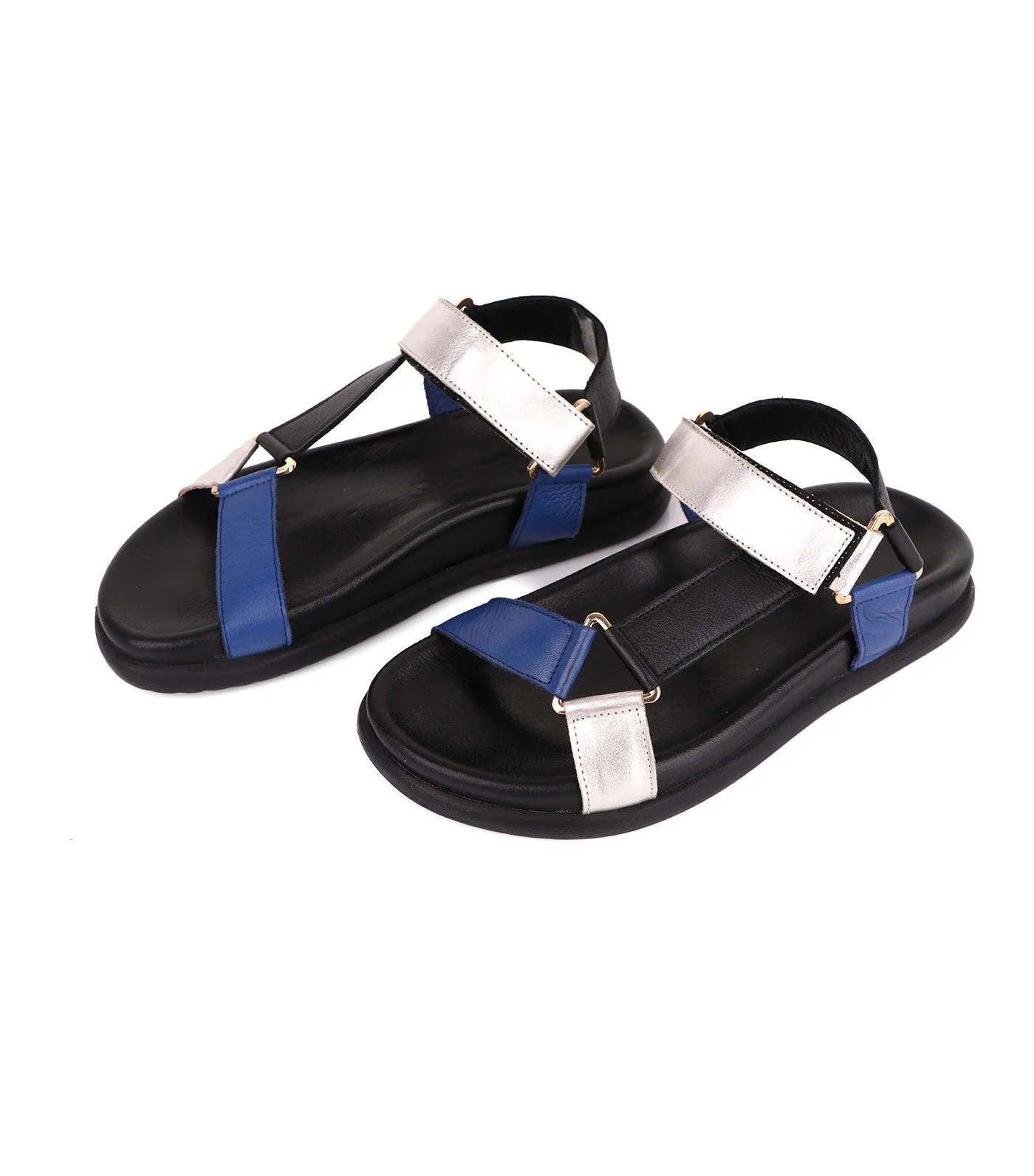 Sandals Blue Bell/ Black/ Metal Egenog