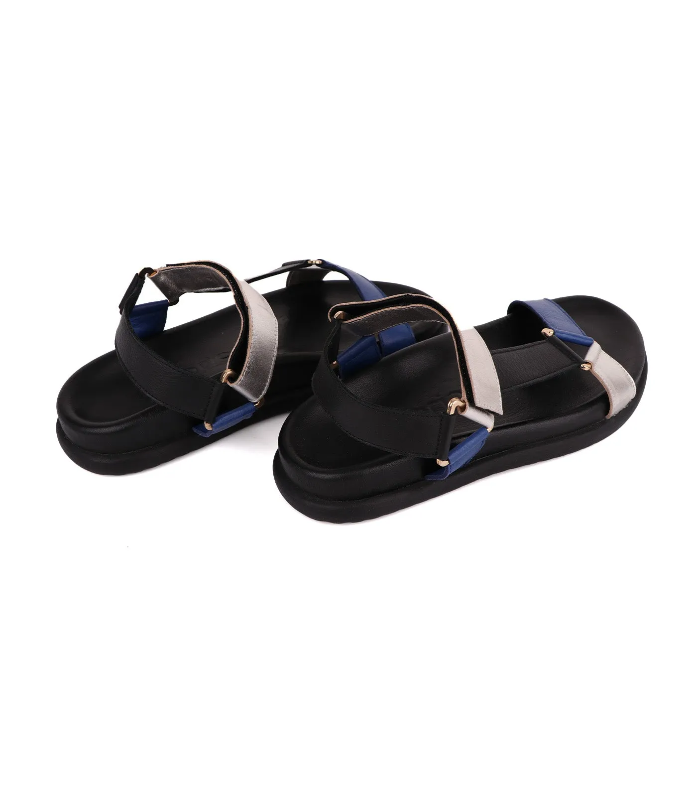 Sandals Blue Bell/ Black/ Metal Egenog