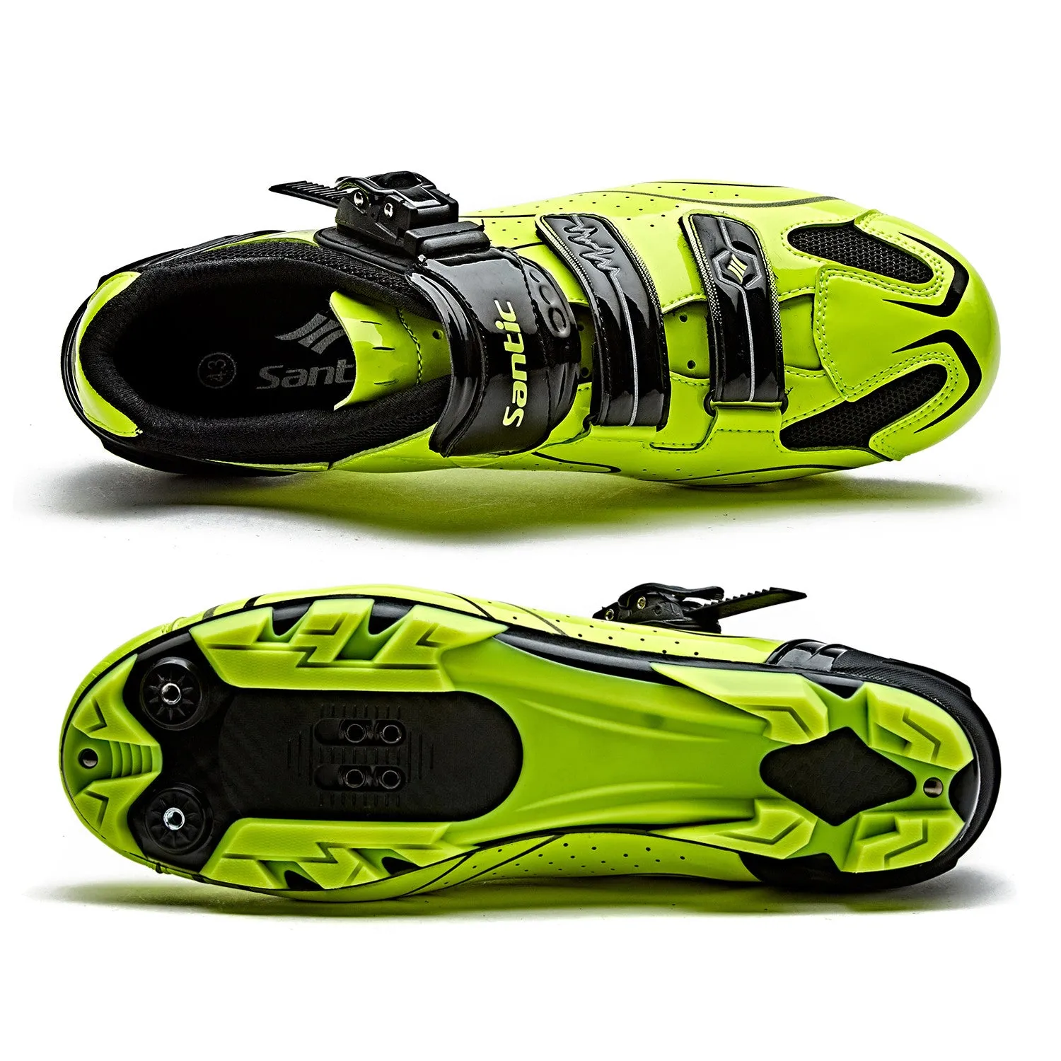 Santic Knight Ⅱ Lightgreen Black Men MTB Cycling Shoes