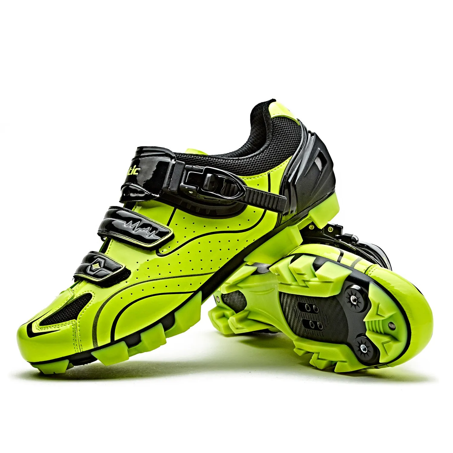 Santic Knight Ⅱ Lightgreen Black Men MTB Cycling Shoes