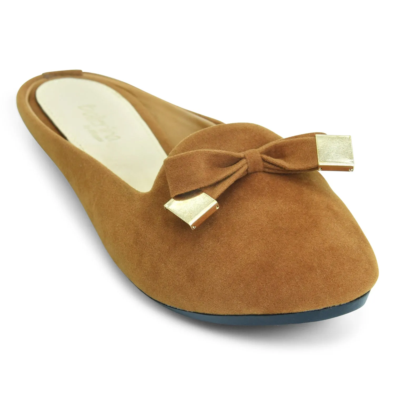 Suede Open-back Mule-Flats for Women