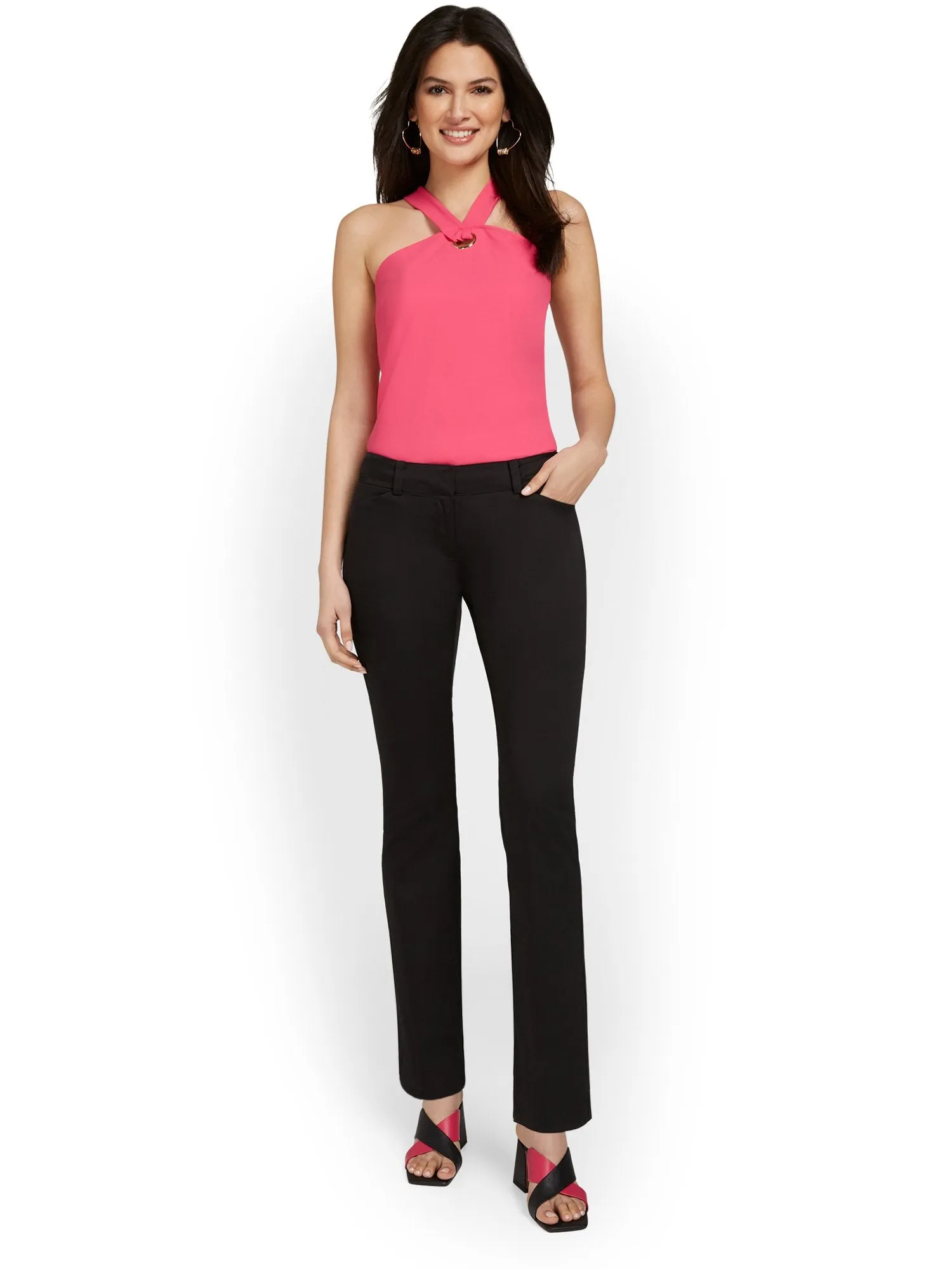 Tall Mid-Rise Straight-Leg Pant