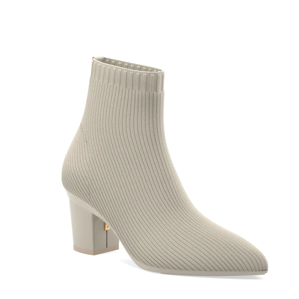 The Bootie Bone Knit   Block Heel Kit 3 Bone