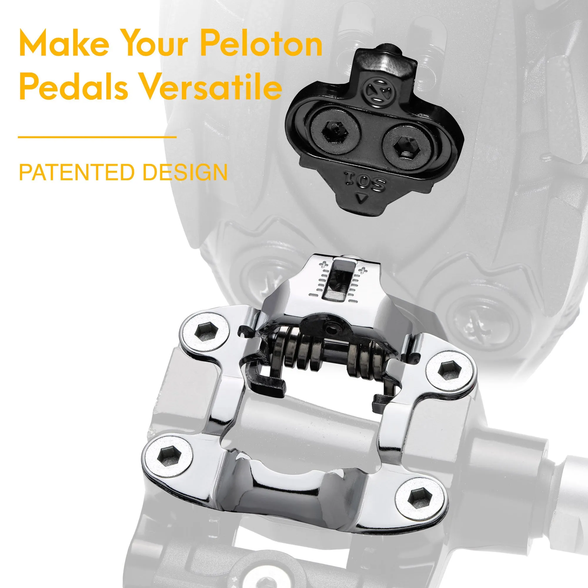 VENZO Convert Peloton Pedals to Dual Function - Compatible with Shimano SPD Adaptor Converter & Look Delta - Peloton Bike and Bike   Pedals Add On ONLY (Pedals Not Included)