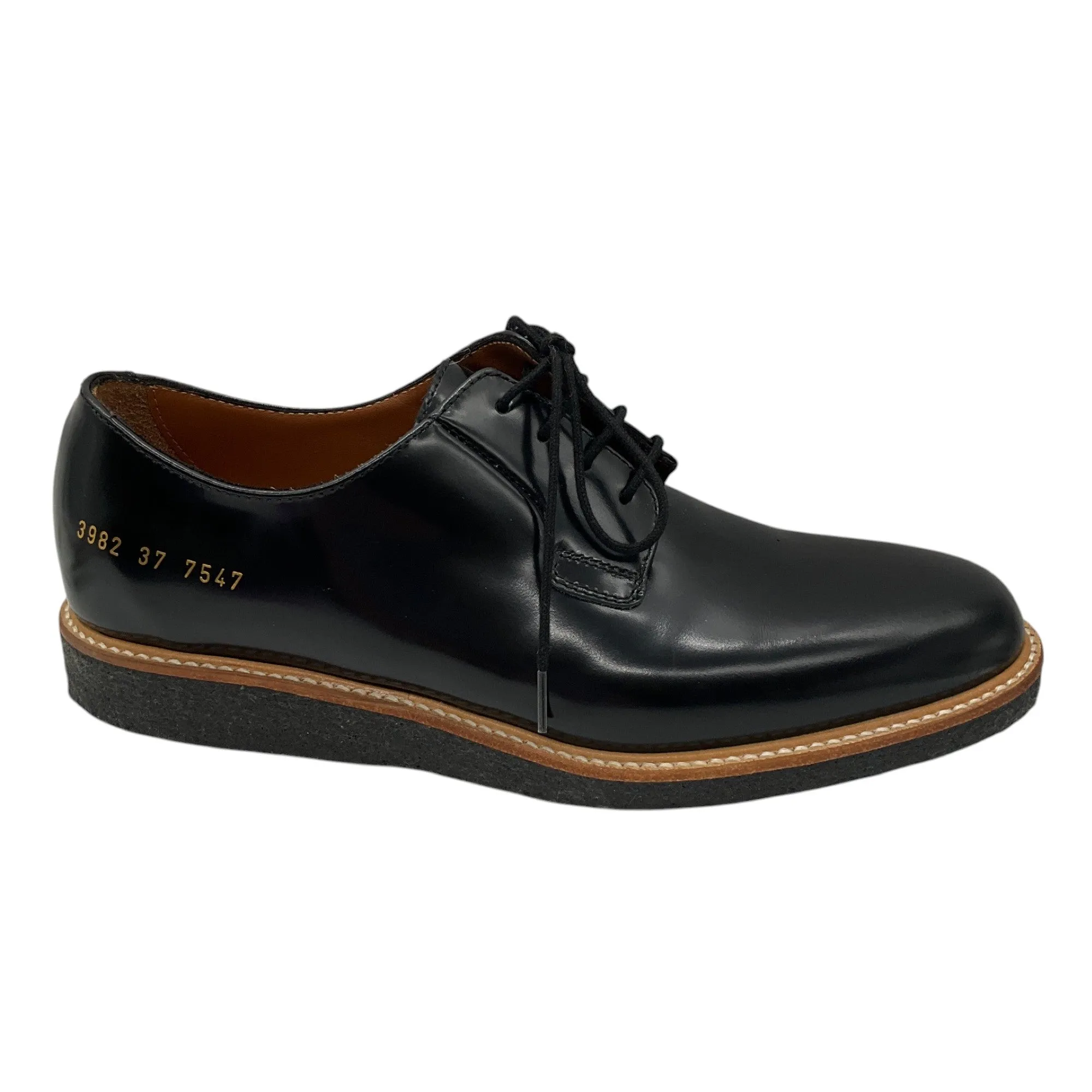 Woman by Common Projects Black Shine Derby Shoes