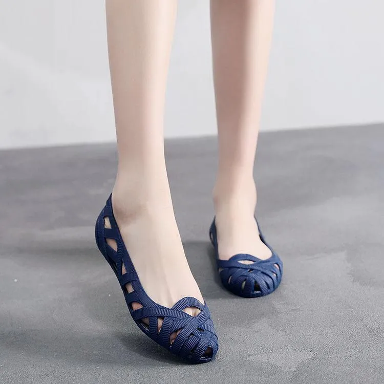 Women fashion hollow breathable flat summer beach sandals