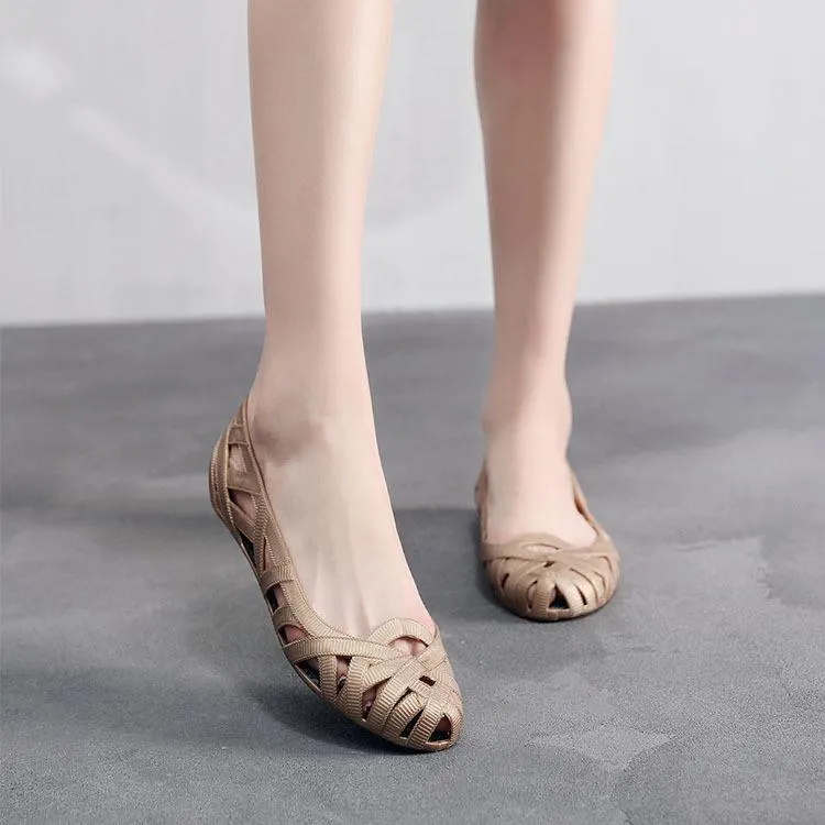 Women fashion hollow breathable flat summer beach sandals