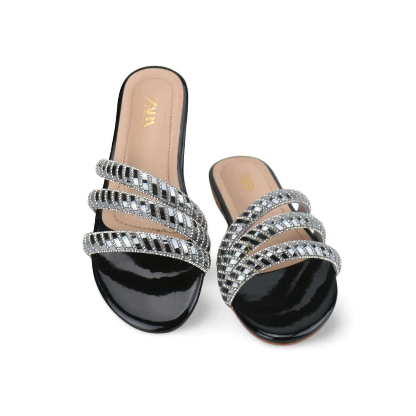 Women's Rhinestone Crystal Rope Flat Sandals