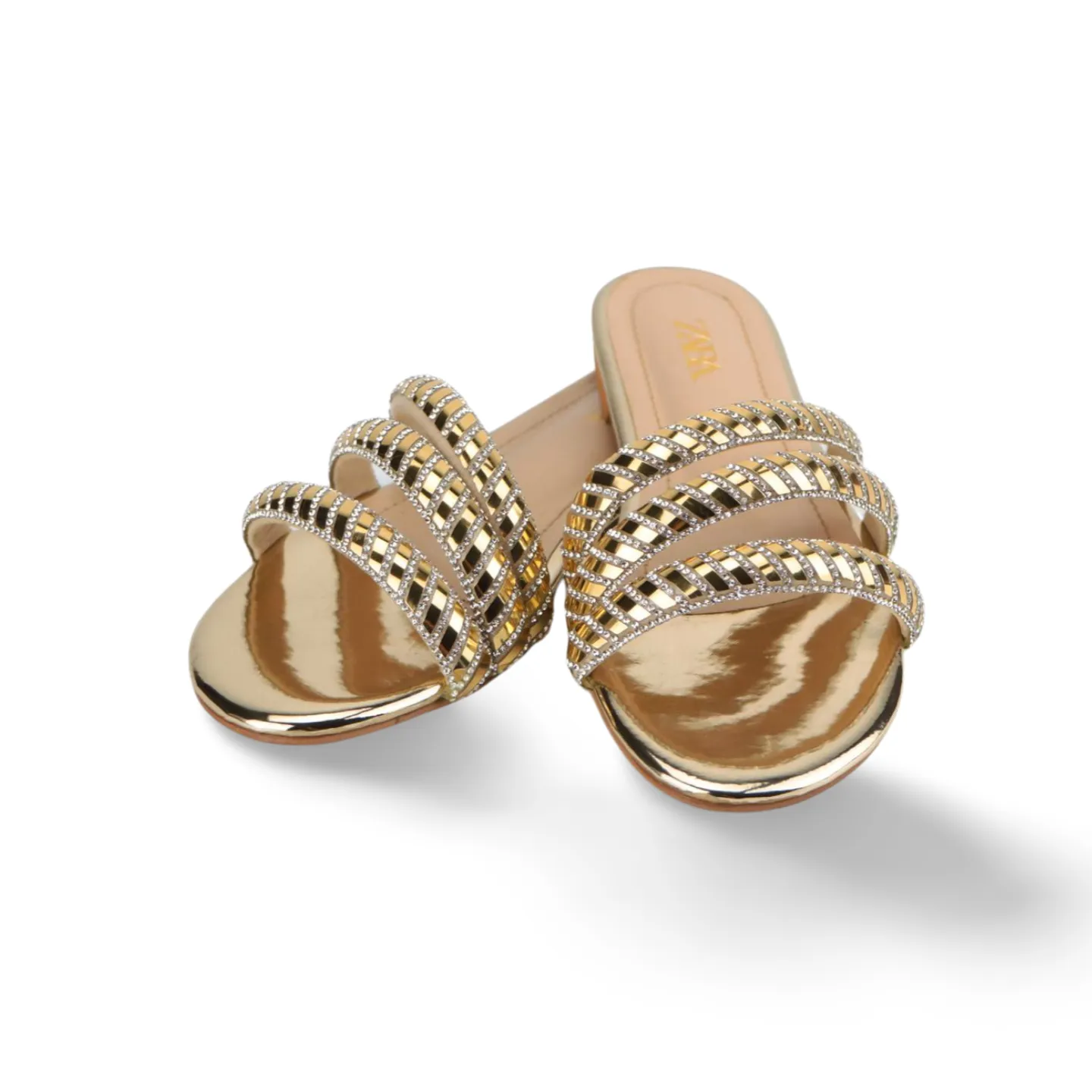 Women's Rhinestone Crystal Rope Flat Sandals